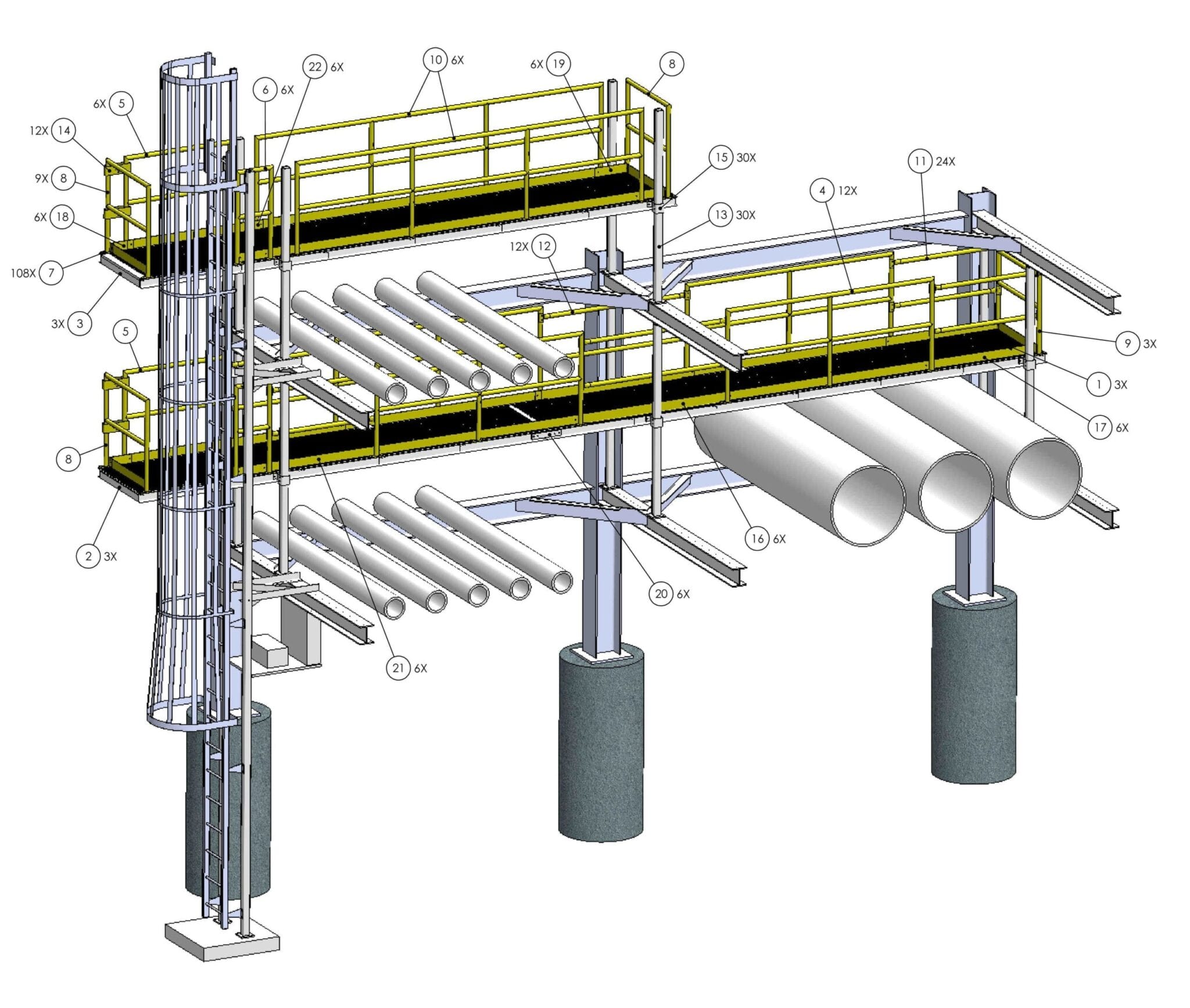 109 Walkway Drawings Spooltech Engineering & Fabrication Solutions